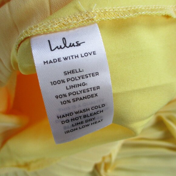 Lulus Cascading Crush Yellow Tiered Bustier Midi Dress Womens Medium New NWT - Picture 5 of 7